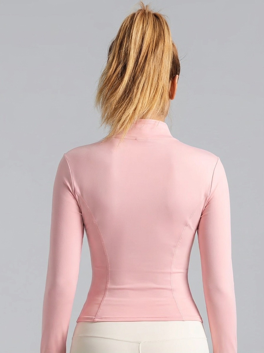 New Women Light Pink Yoga Coat - Fitness & Nutrition Lab Zapopan review and price