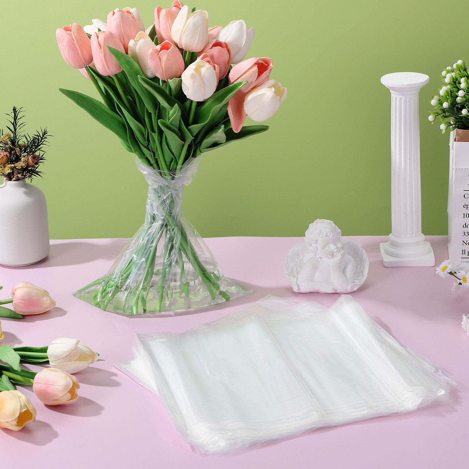 50pcs Flower Bags Plastic Fres - Nutrition & Fitness Hub Photos review and price