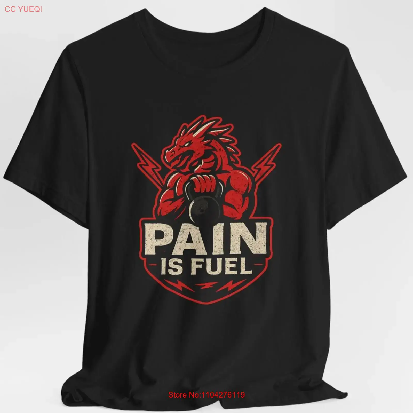 Pain Is Fuel Dragon Gym T Shir - Fuel Fitness & Nutrition Oakbank Photos review and price