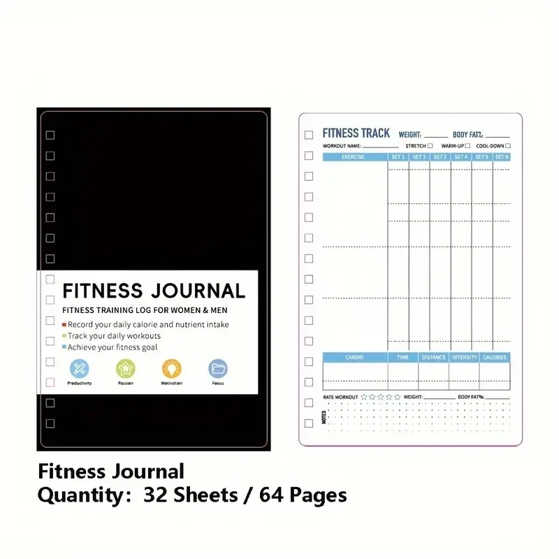 Spiral Notebook Daily Exercise - Nutrition Fitness Plan review and price